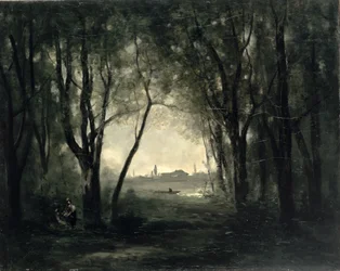 Landskab med en sø, 1860-73